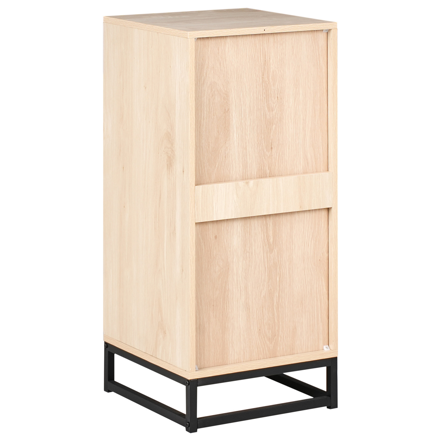 Chest of Drawers Light Brown Rattan Front 4 Drawers