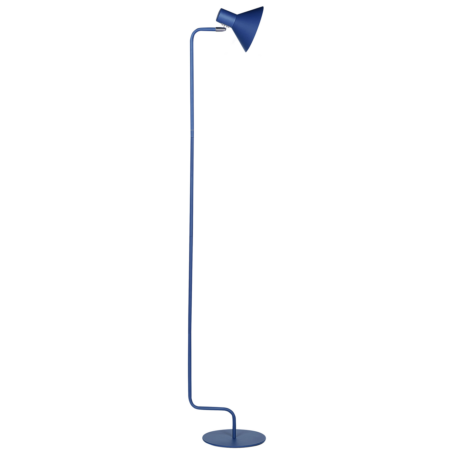 Floor Lamp Blue Metal 154cm Adjustable Cone Shade