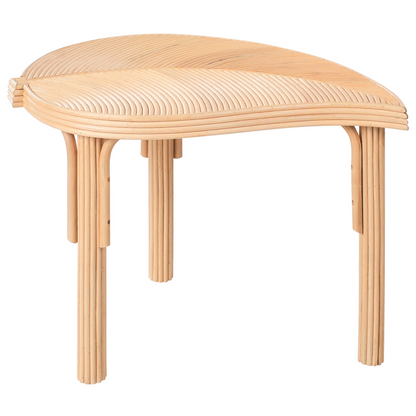 Natural Rattan Nest Of 3 Coffee Tables Set For Indoor Outdoor Living Boho Leaf Design