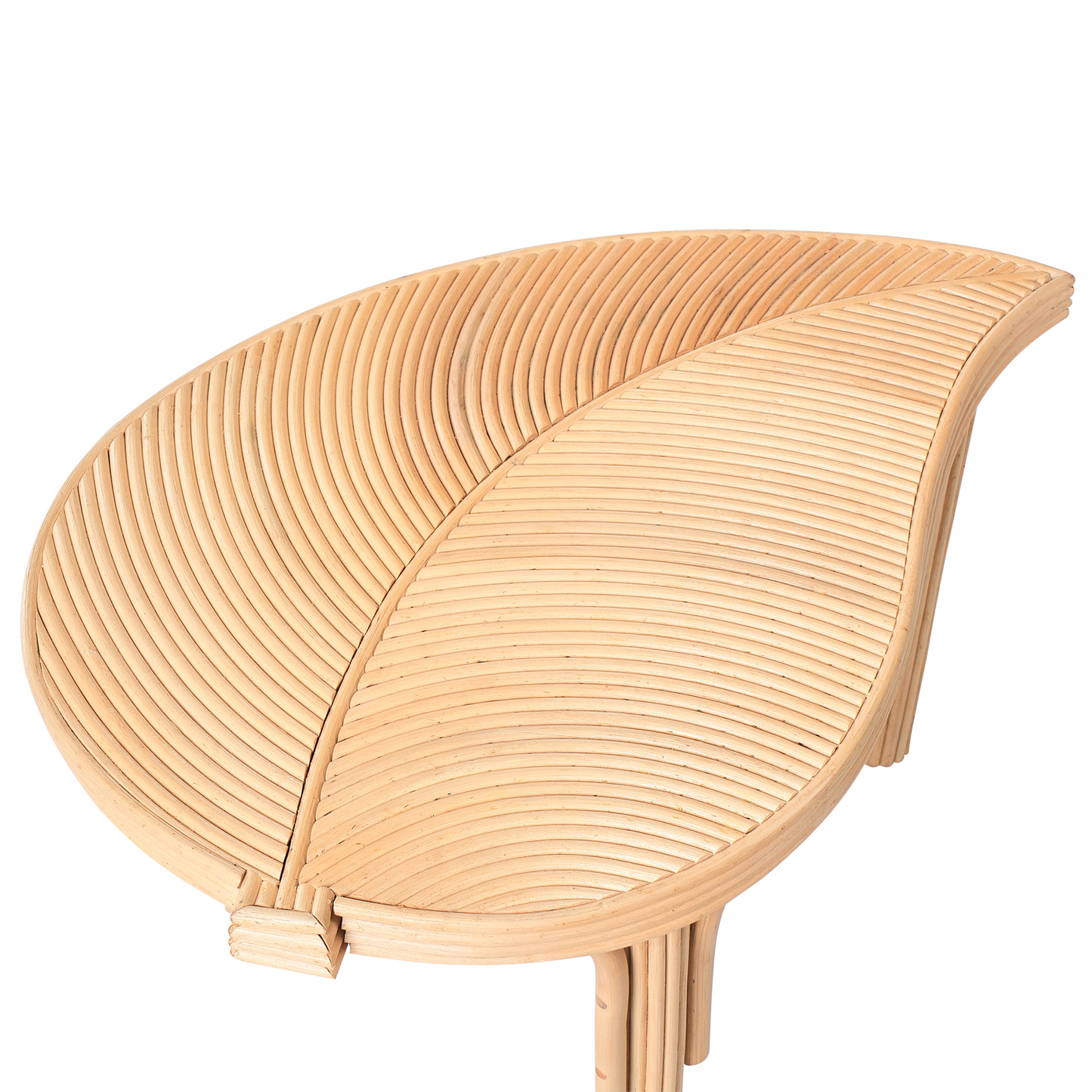Natural Rattan Nest Of 3 Coffee Tables Set For Indoor Outdoor Living Boho Leaf Design