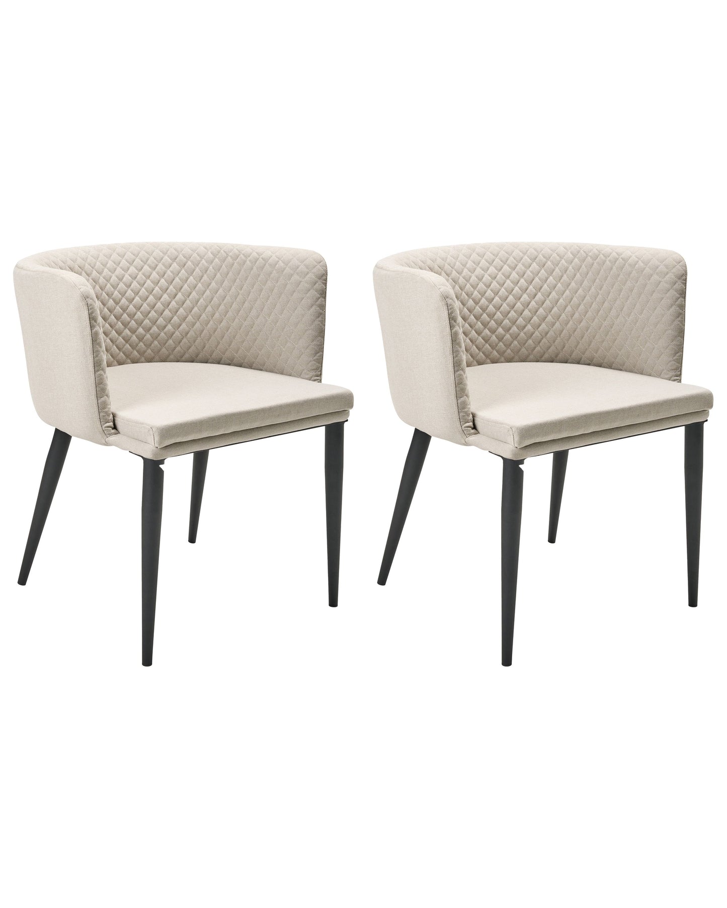 Outdoor Living Garden Armchairs Set Of 2 Beige Upholstery With Steel Legs Indoor Outdoor Weather Resistant