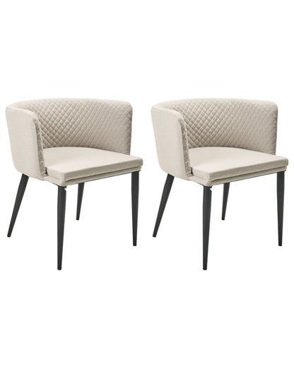 Outdoor Living Garden Armchairs Set Of 2 Beige Upholstery With Steel Legs Indoor Outdoor Weather Resistant