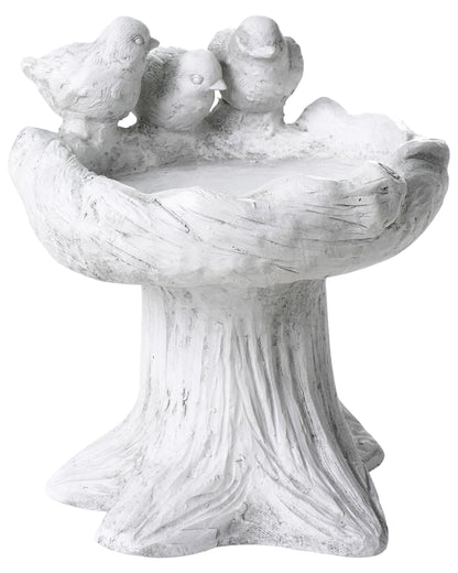 Bird Bath Grey Water Feeder For Garden Decor