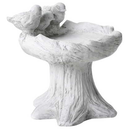 Bird Bath Grey Water Feeder For Garden Decor