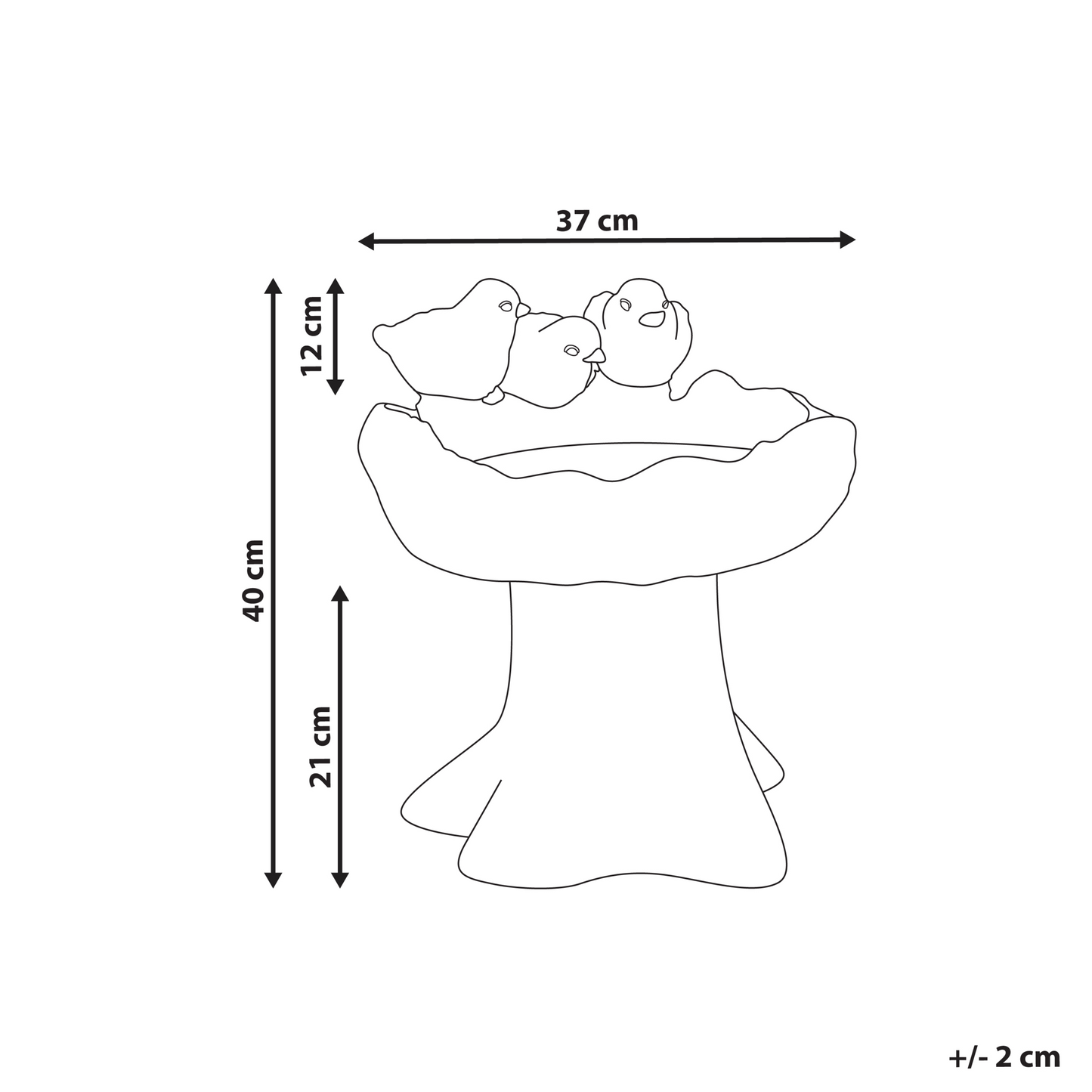 Bird Bath Grey Water Feeder For Garden Decor