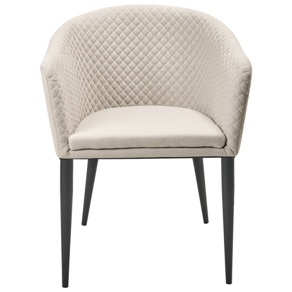 Garden Armchairs Set Of 2 Beige Fabric Upholstery With Steel Legs