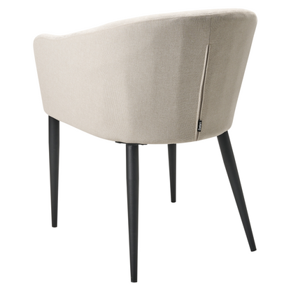 Garden Armchairs Set Of 2 Beige Fabric Upholstery With Steel Legs