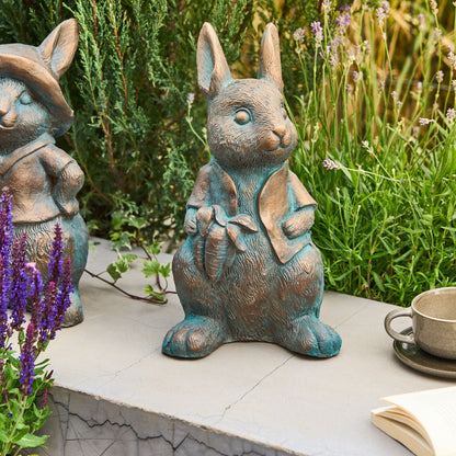 Garden Rabbit Figurine 37cm Brown Indoor Outdoor Decor