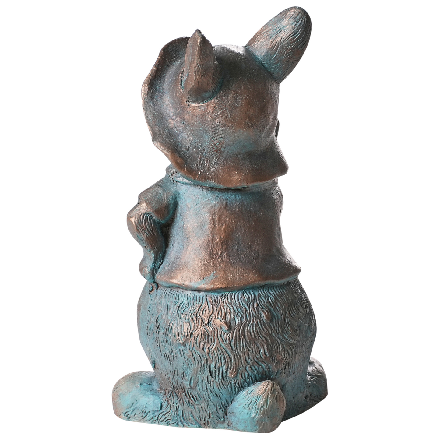 Brown Rabbit Figurine 37cm Hat Accent Indoor Outdoor Decoration