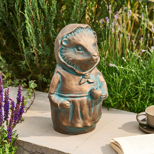Brown Hedgehog Figurine 37cm Indoor Outdoor Decor