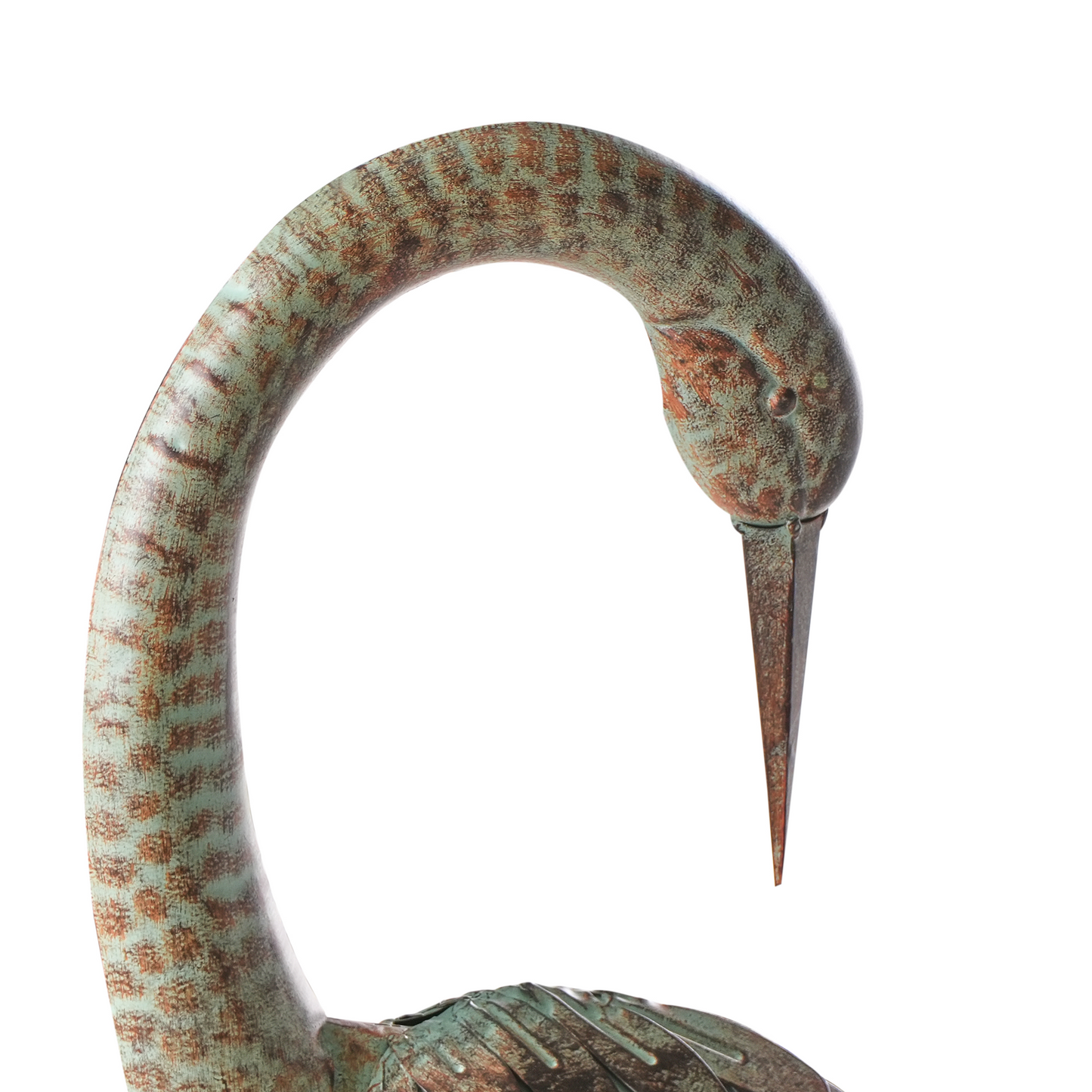 Crane Figurine 97cm Brown Durable Indoor Outdoor Decor