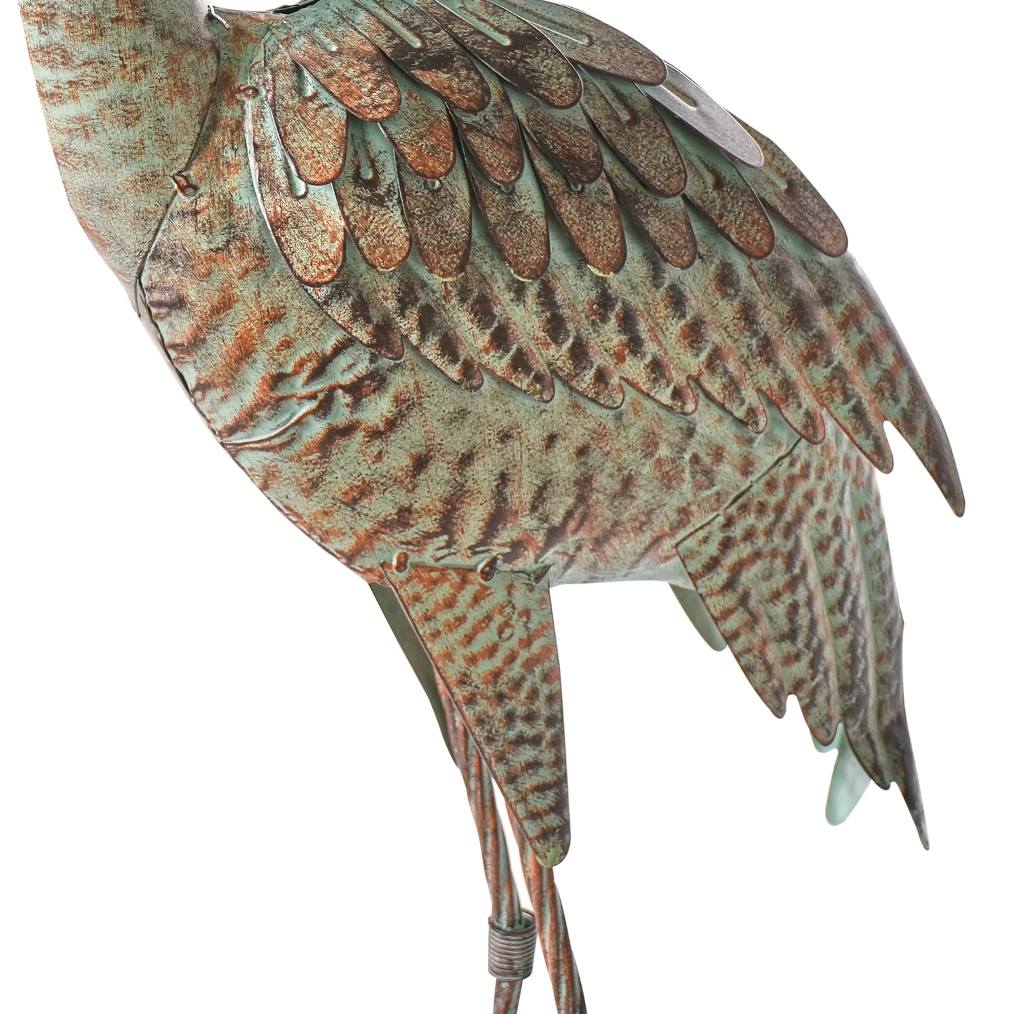 Crane Figurine 97cm Brown Durable Indoor Outdoor Decor