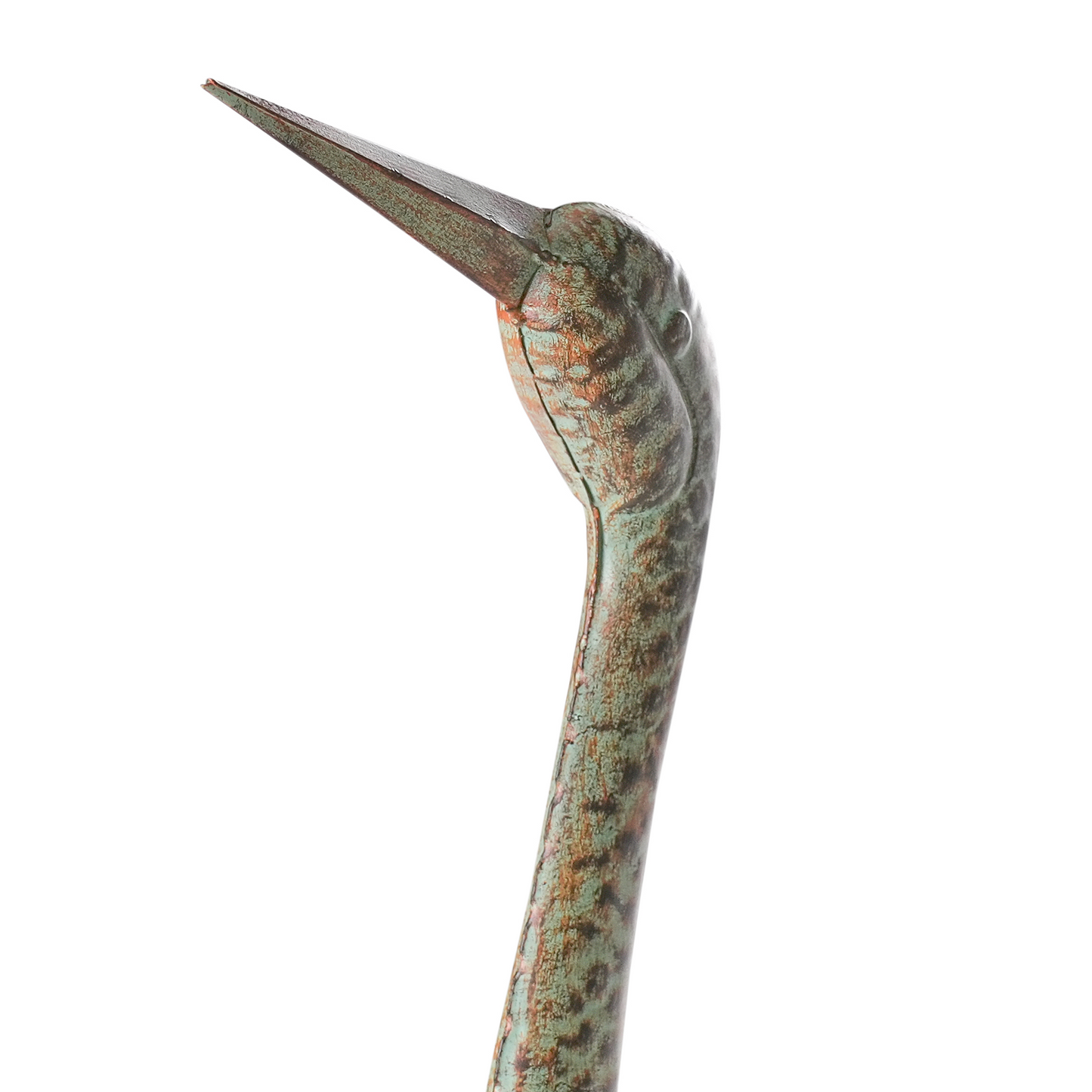 Crane Figurine 106cm Brown Indoor Outdoor Garden Accent