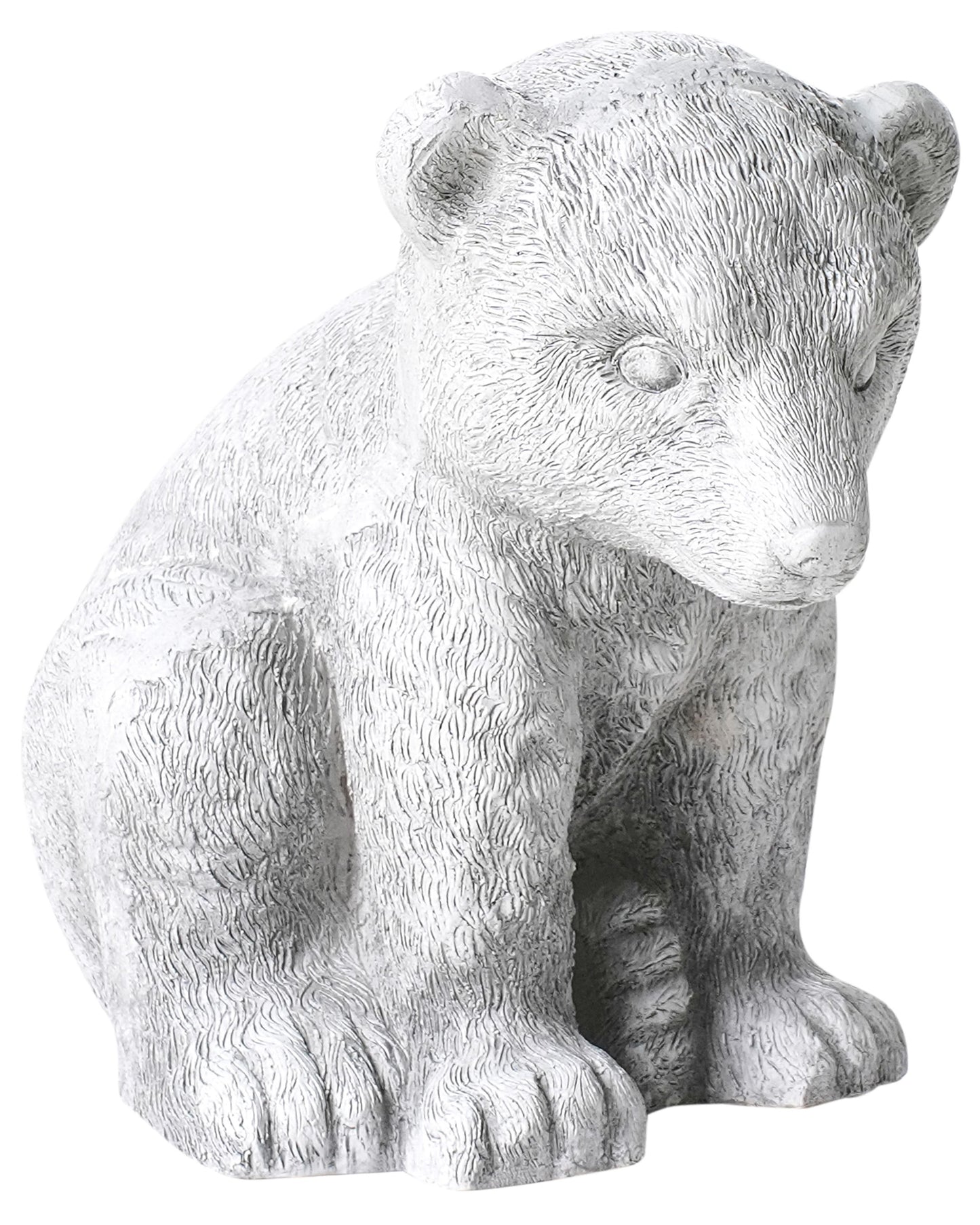 Grey Bear Figurine 36cm Indoor Outdoor Decor