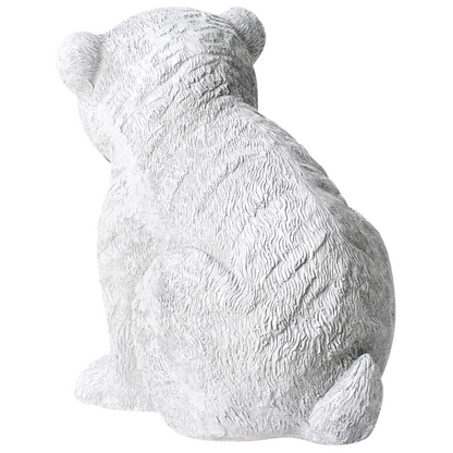 Grey Bear Figurine 36cm Indoor Outdoor Decor