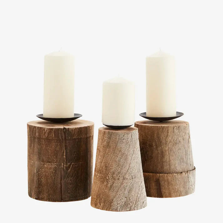 Set of 3 Recycled Candle Holders